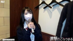 露臉21歲黑髮整潔系露齒派⑦小區露出和連續中出再注入後清掃口交!